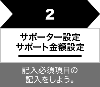 2.サポーター設定・サポート金額設定